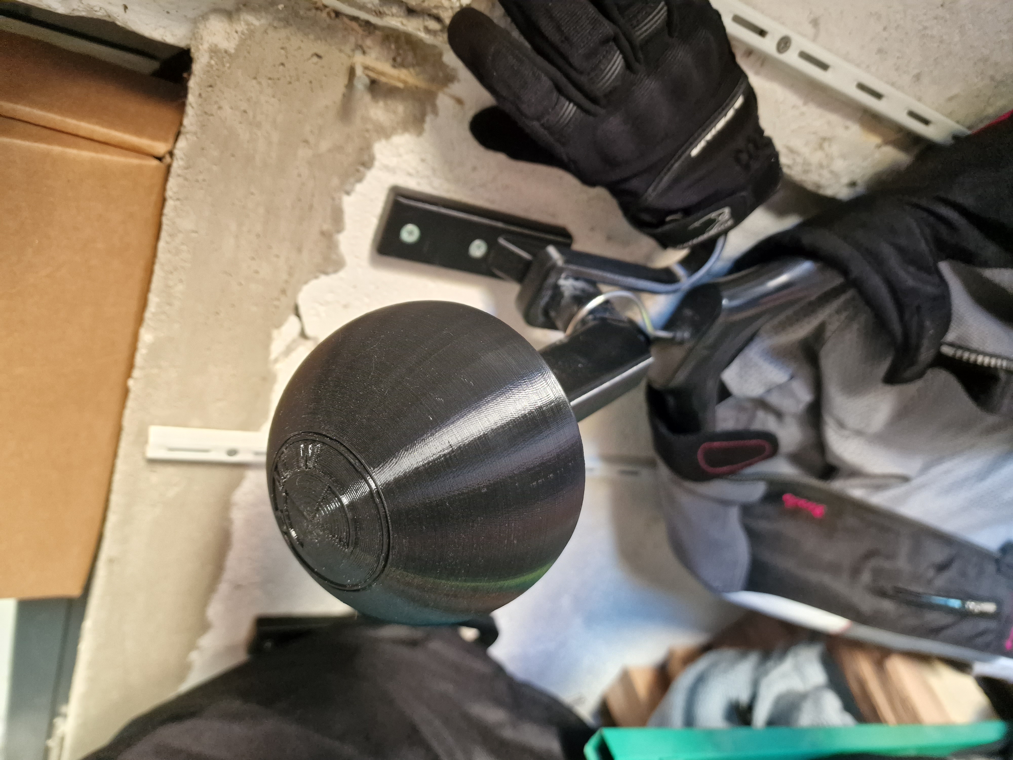 Motorbike Helmet & gloves holder