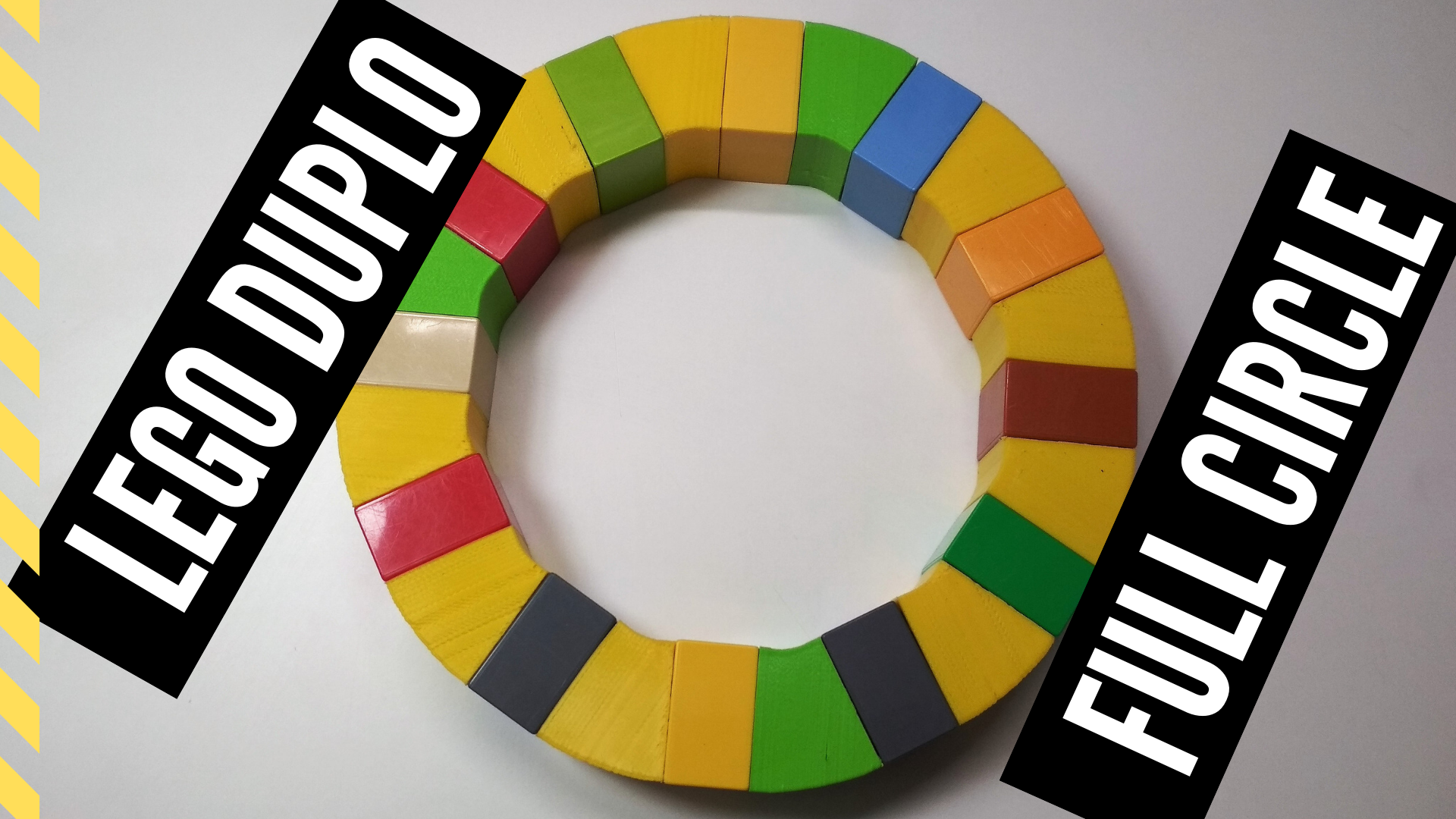 Lego Duplo 2x2 30 deg angled brick (so you can make a full circle)
