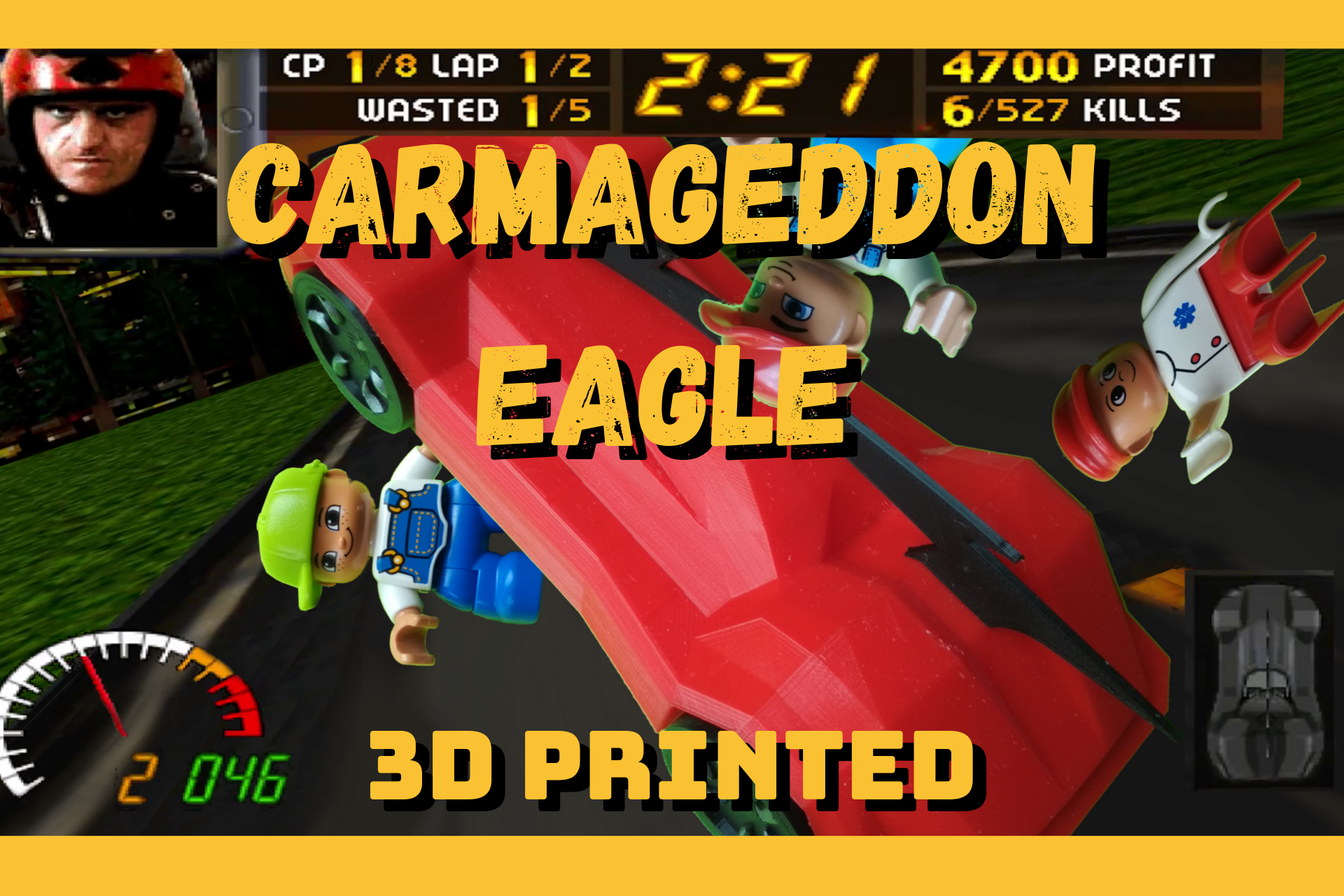 Carmageddon Eagle MK1 - remix with spinning wheels