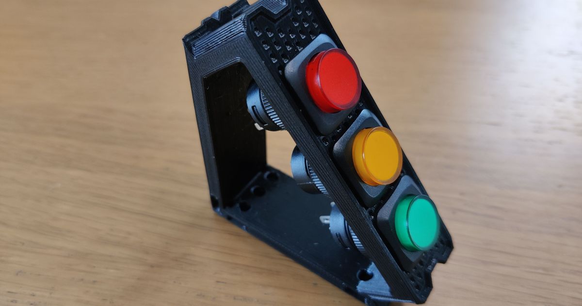 Prusa Box Enclosure - Coupler for 3 round switches by gybalazs ...