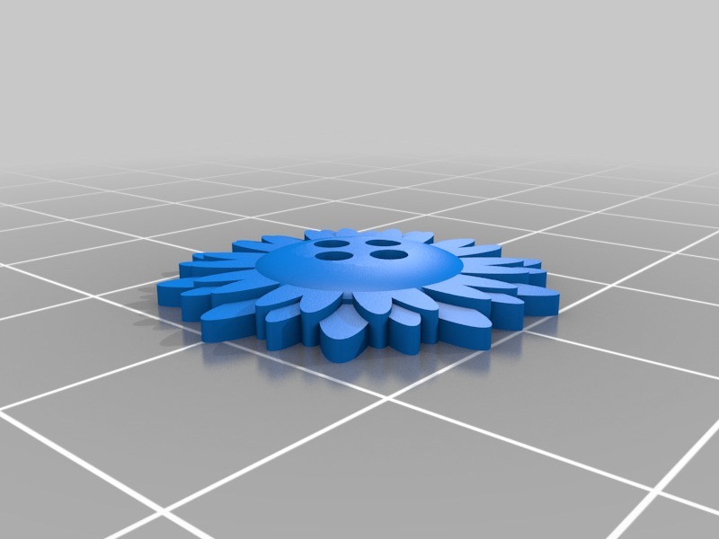 Miniatura 3 do modelo 3D Sunflower Button