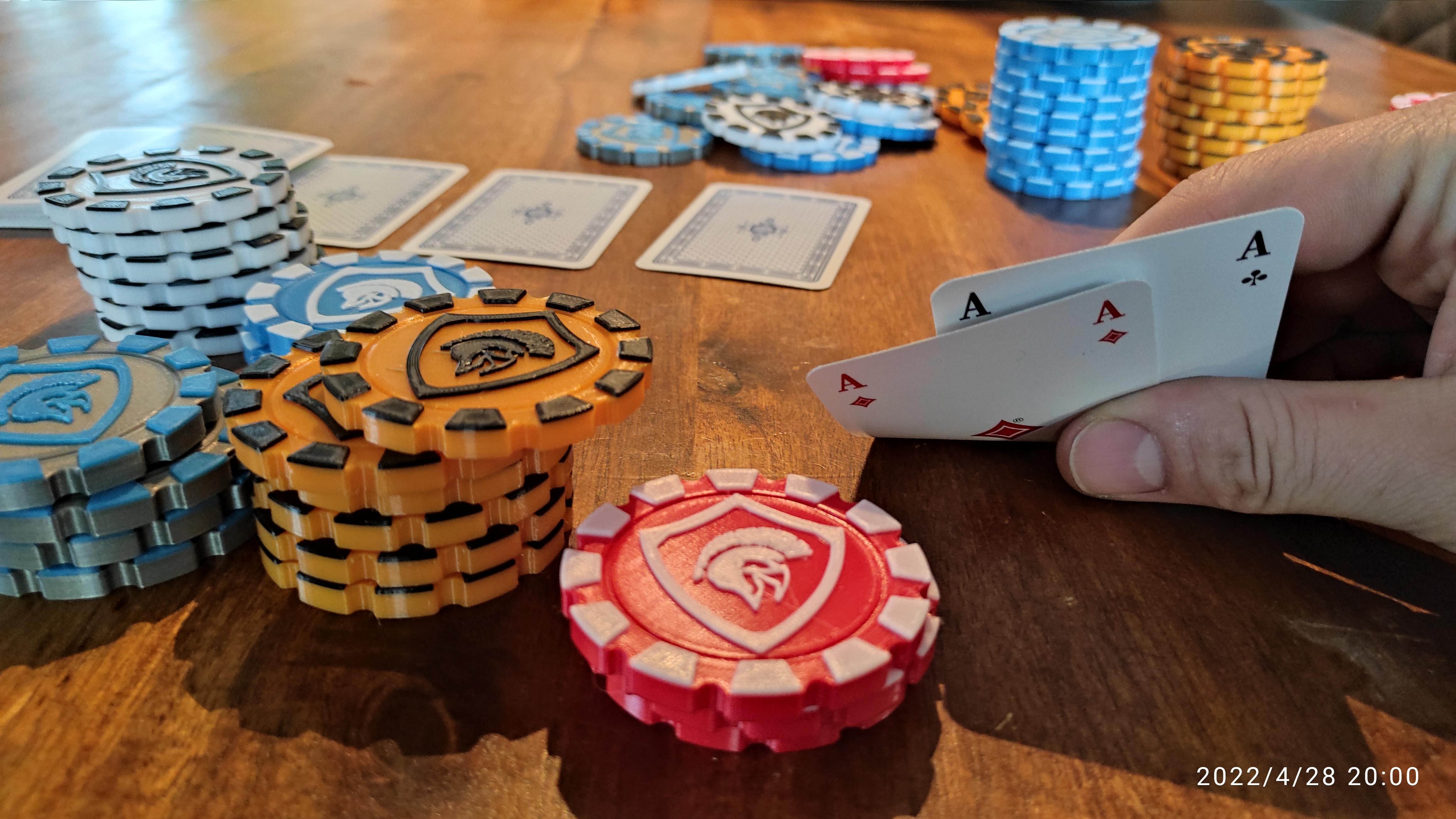 Jetons (Poker Chips) with Spartans Rising Logo