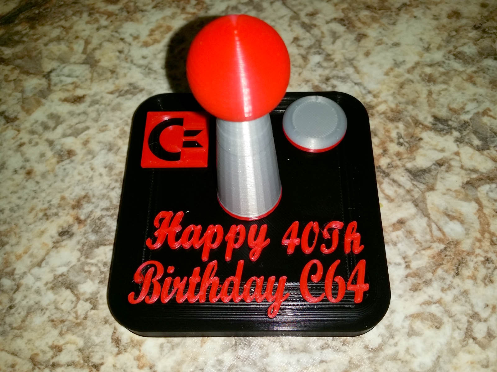 Commodore 64 Happy BIG 40TH Birthday Joystick