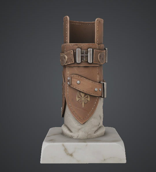 Medieval Leather Bracer Razor Holder