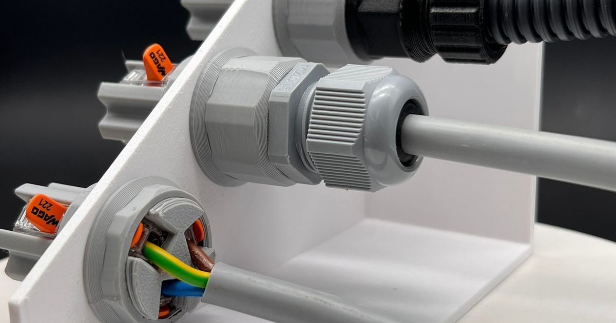 WAGO Feedthrough connector by corteXcrank | Download free STL model | Printables.com - 3D model önizlemesi