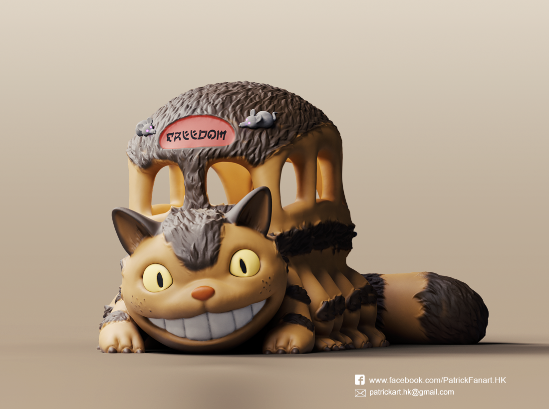 Catbus(My Neighbor Totoro) By Patrickart.hk | Download Free STL Model ...