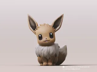 Noctali and Mentali Figurine (Umbreon and Espeon) - Pokémon - 3D printing