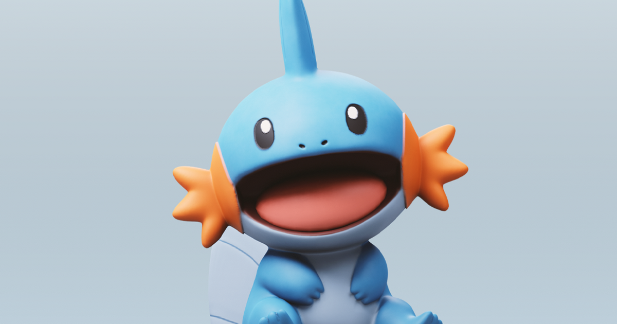 STL file Pokemon - Mudkip Figure / Statue 🐉・3D printable design