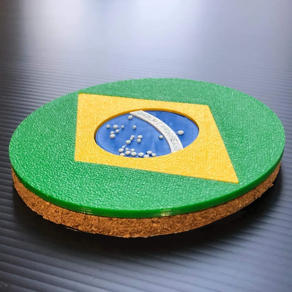 Brazil flag theme cake