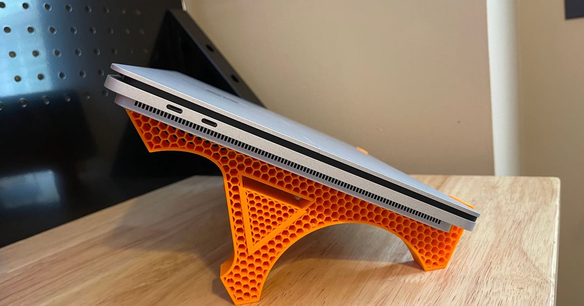 Extended Laptop Stand with Connector by zhollis21 | Download free STL ...