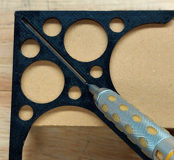 Center Finder / Gauge / Template, 90 & 45 Degree Square & Protractor