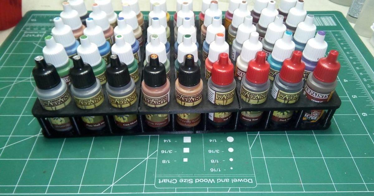 dropper bottle paint holder by Kablamo Download free STL model