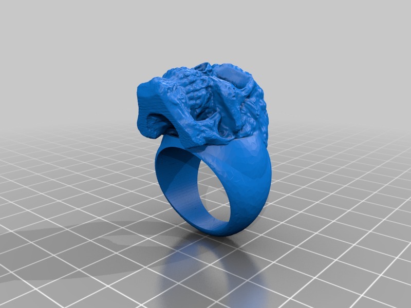 Miniatura 3 do modelo 3D Skull Ring