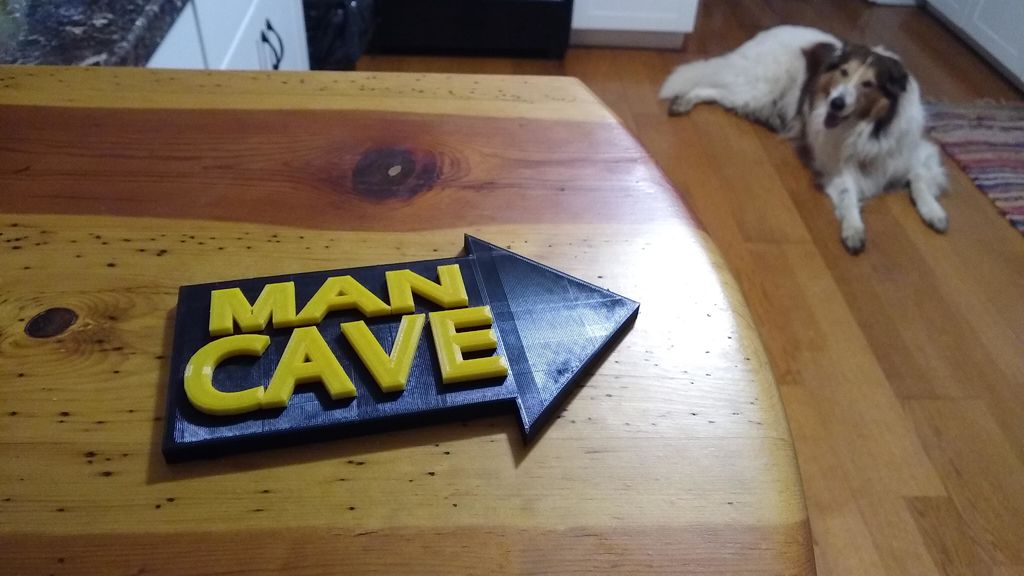 Miniatura 2 do modelo 3D Man Cave Arrow Sign
