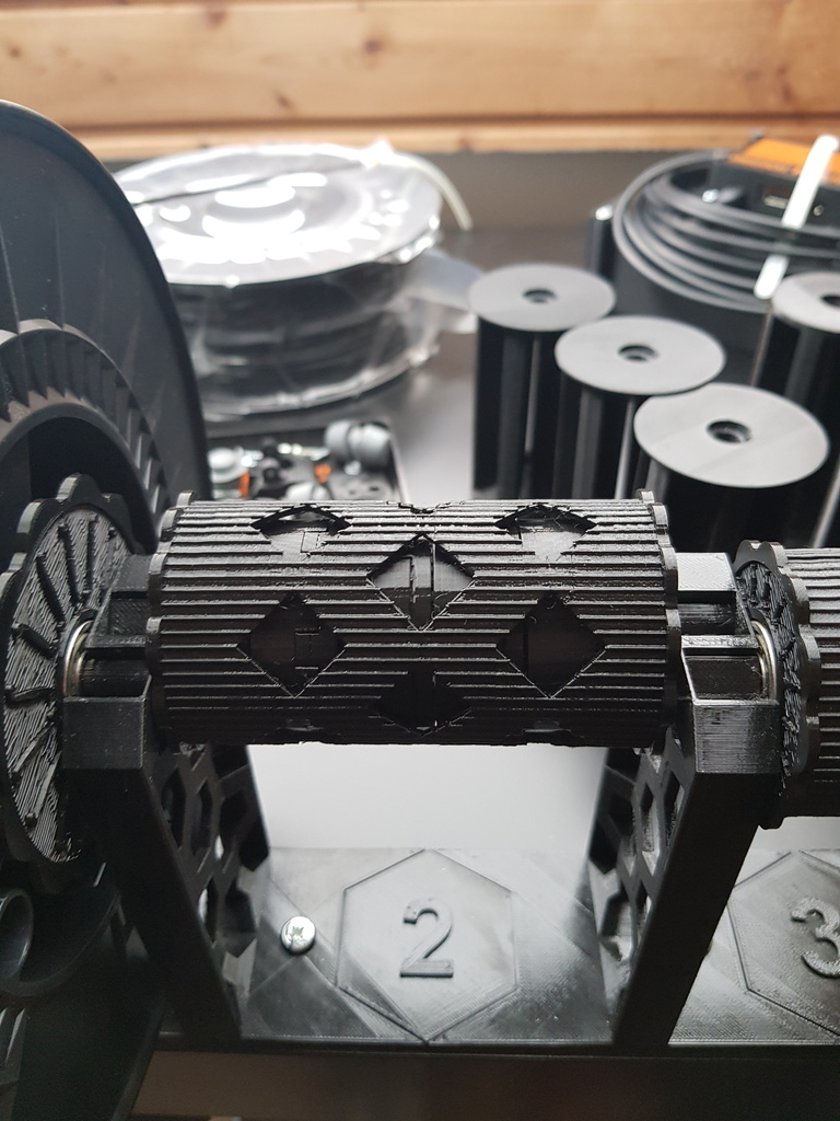 Integrated Auto-Rewind Spool Holder for Prusa Printer Enclosure V2