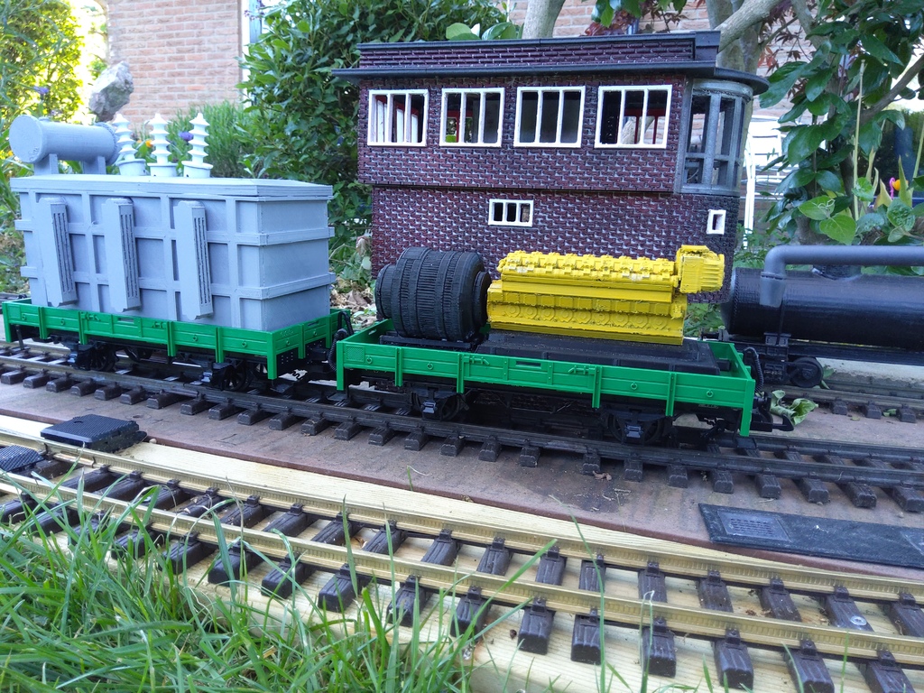 Generator set as load for LGB railway