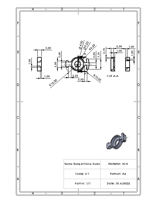 Trumpet Valve Guide by Marek Zítka Download free STL model