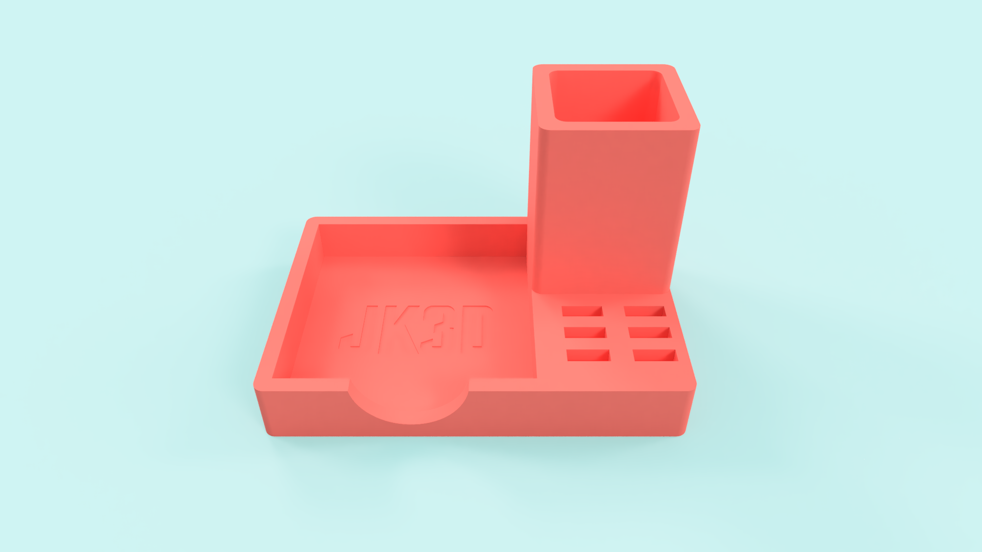 Small Desk Organiser ( Sticky notes - Pens - Usb )