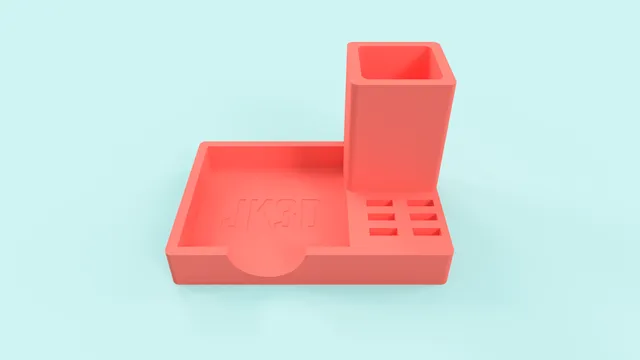 Small Desk Organiser ( Sticky notes - Pens - Usb )
