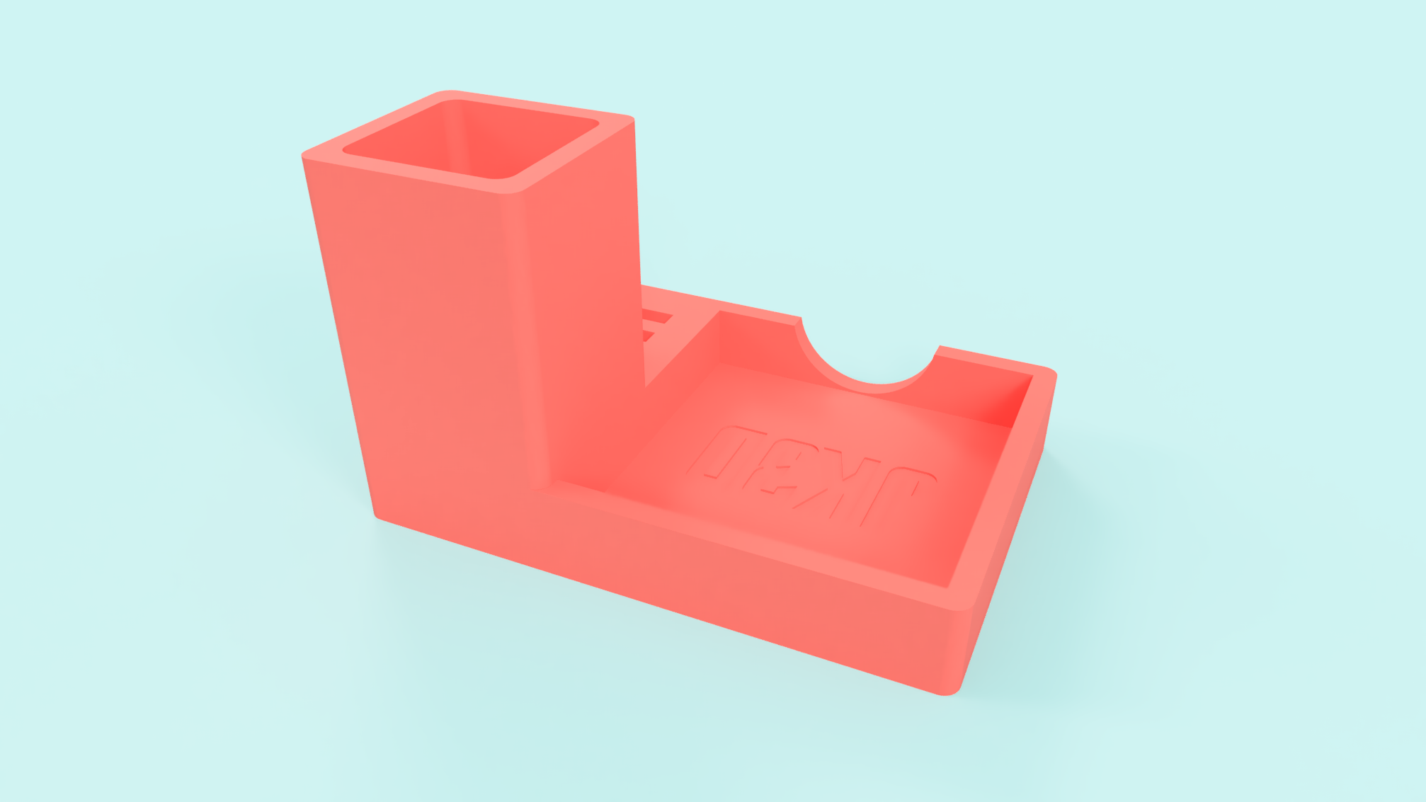Small Desk Organiser Sticky Notes Pens Usb By JK3D NZ small-desk-organiser-sticky-notes-pens-usb-by-jk3d-nz