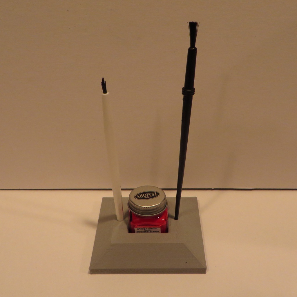 Testor's paint and brush holder by Macguyver Download free STL model