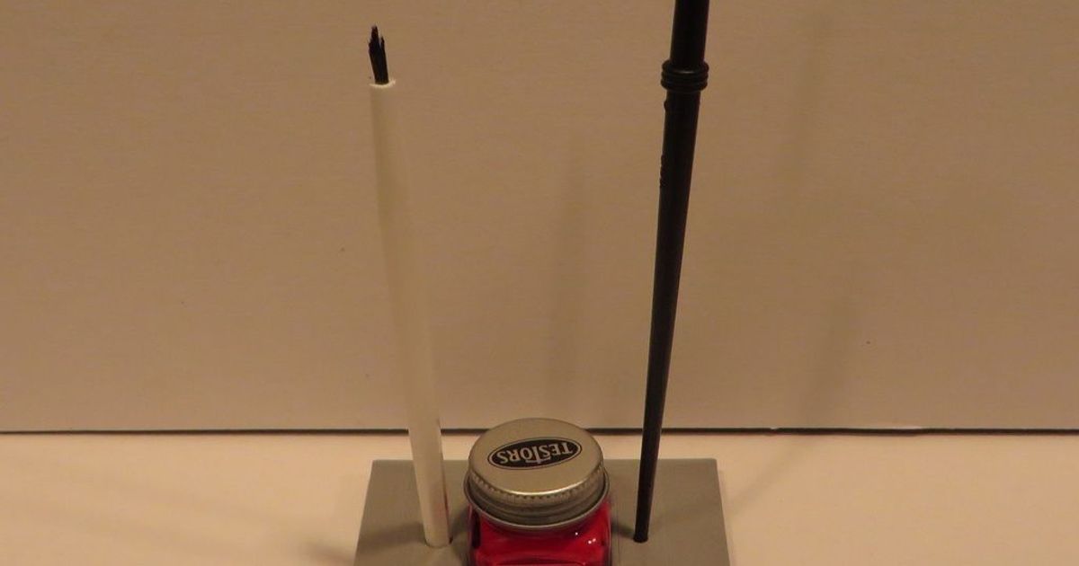 Testor's paint and brush holder by Macguyver Download free STL model