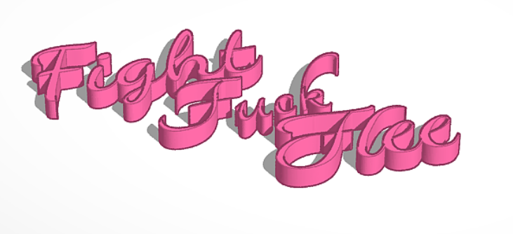 "Fight F**k Flee" Decoration to add to prints