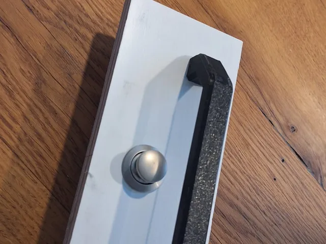 drawer handle with pockets for m6 nuts