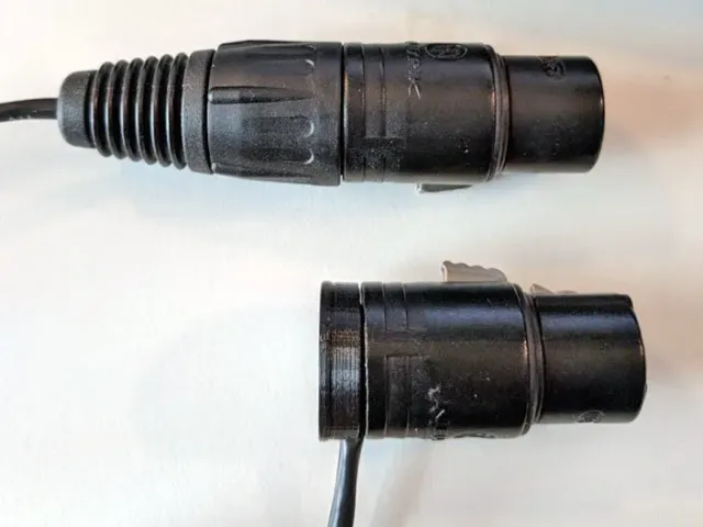 XLR short right-angle cap for Neutrik connectors