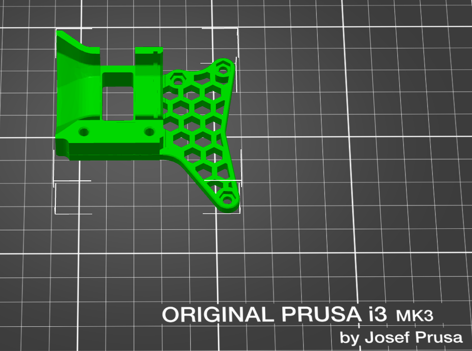 Bracket for mounting on Mosquito Hot-End Extruder.