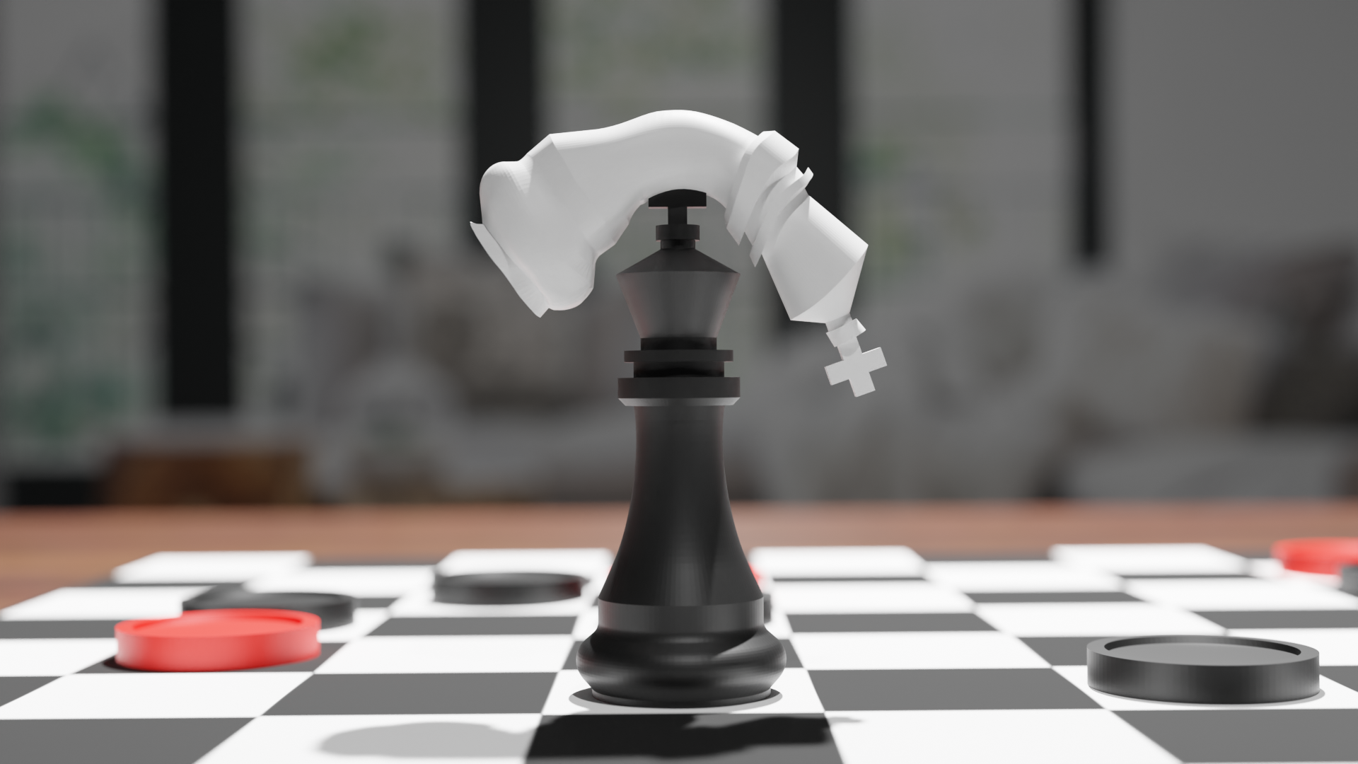 King Me! - Chess/Checkers Mashup Piece