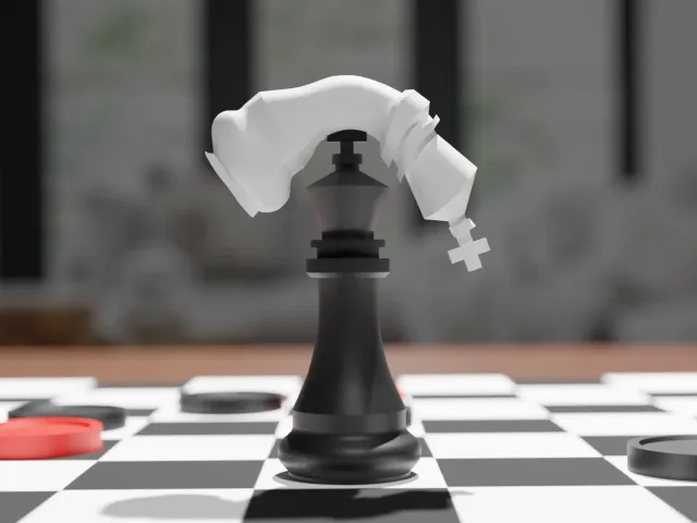 King Me! - Chess/Checkers Mashup Piece
