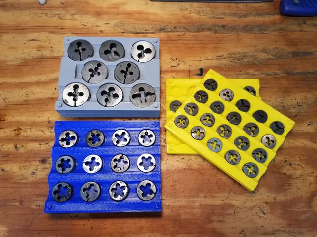 Stackable Storage Trays For Round Threading Dies