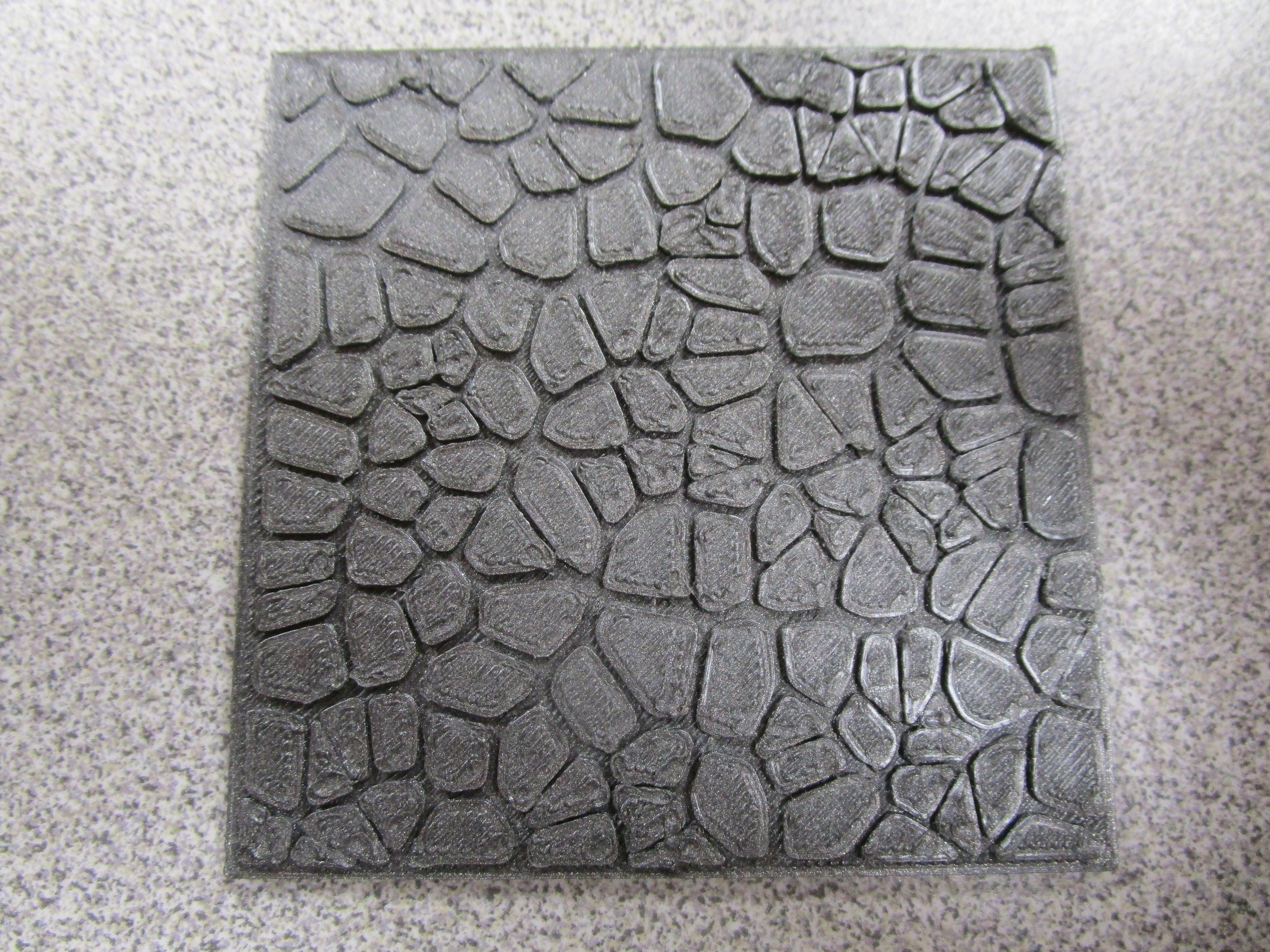 Stone stamps for clay or rubbing - voronoi pattern