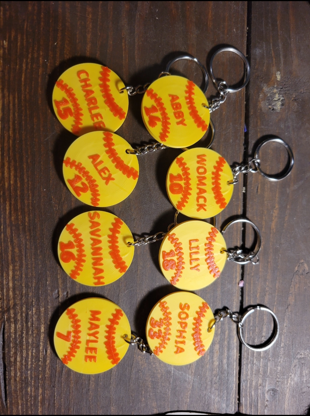 Softball Keychain