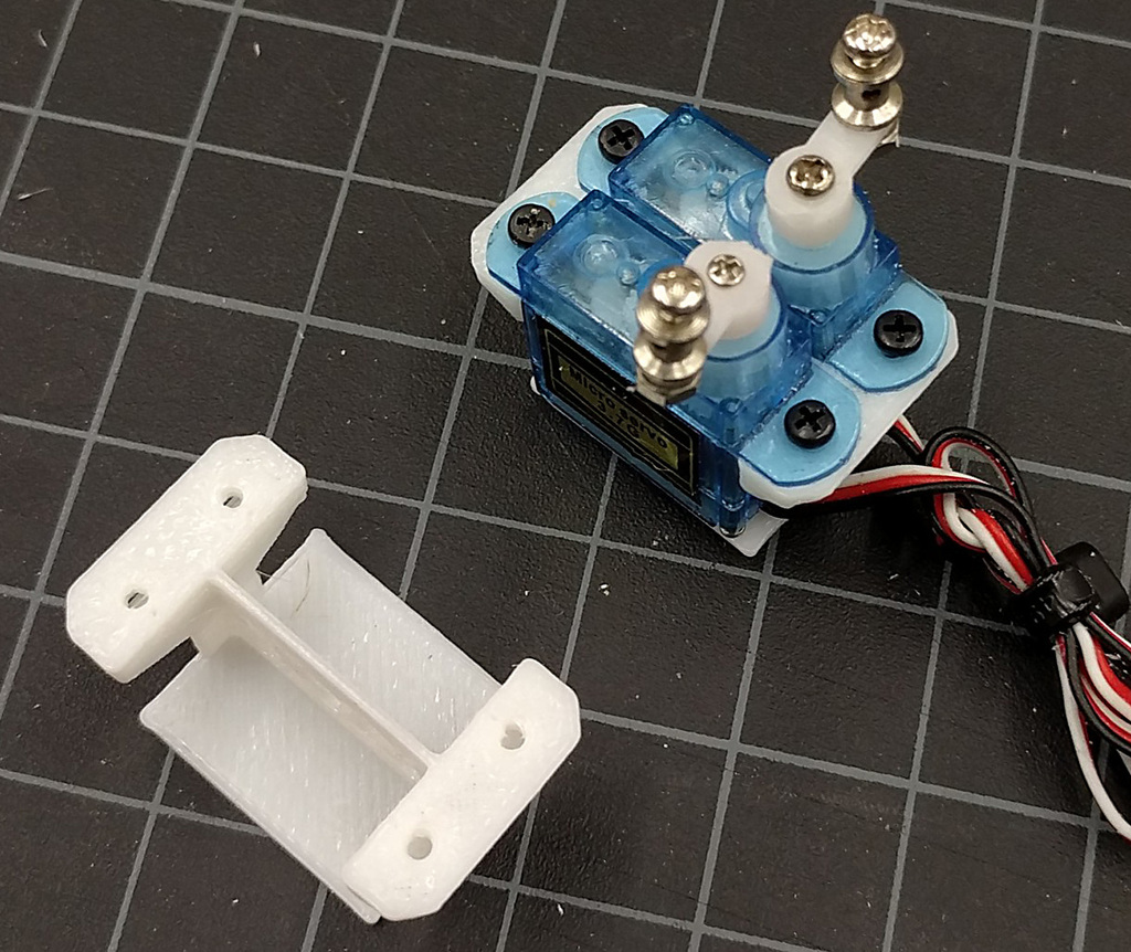 3.7 Gram Dual Micro Servo Mount by T_om Download free STL model