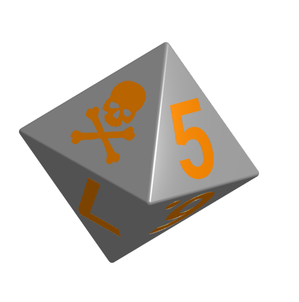 Skull-Loaded D8 – Hollow Biased Cursed Dice