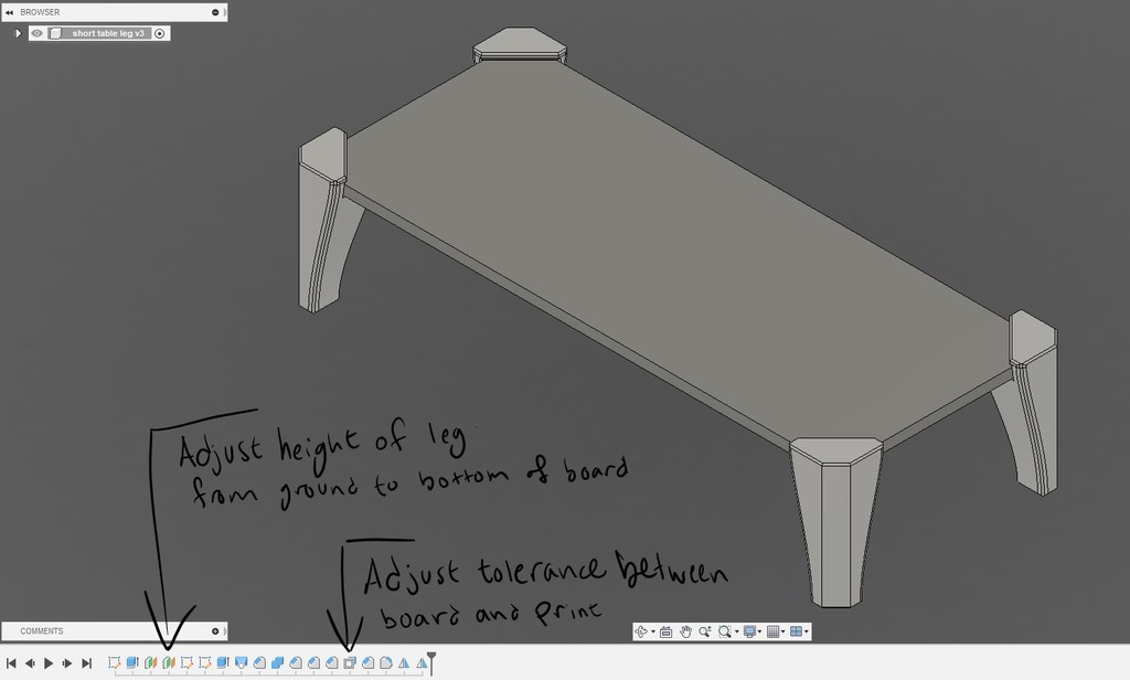 Miniatura 5 do modelo 3D SHORT RISER LEGS