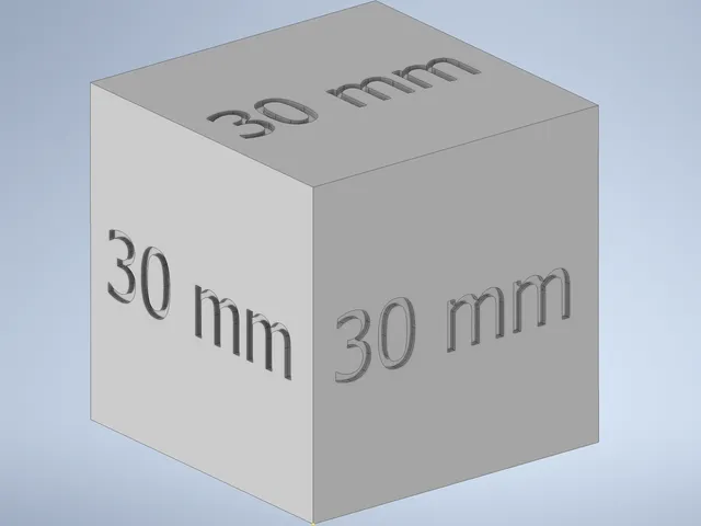 30x30x30 mm cube