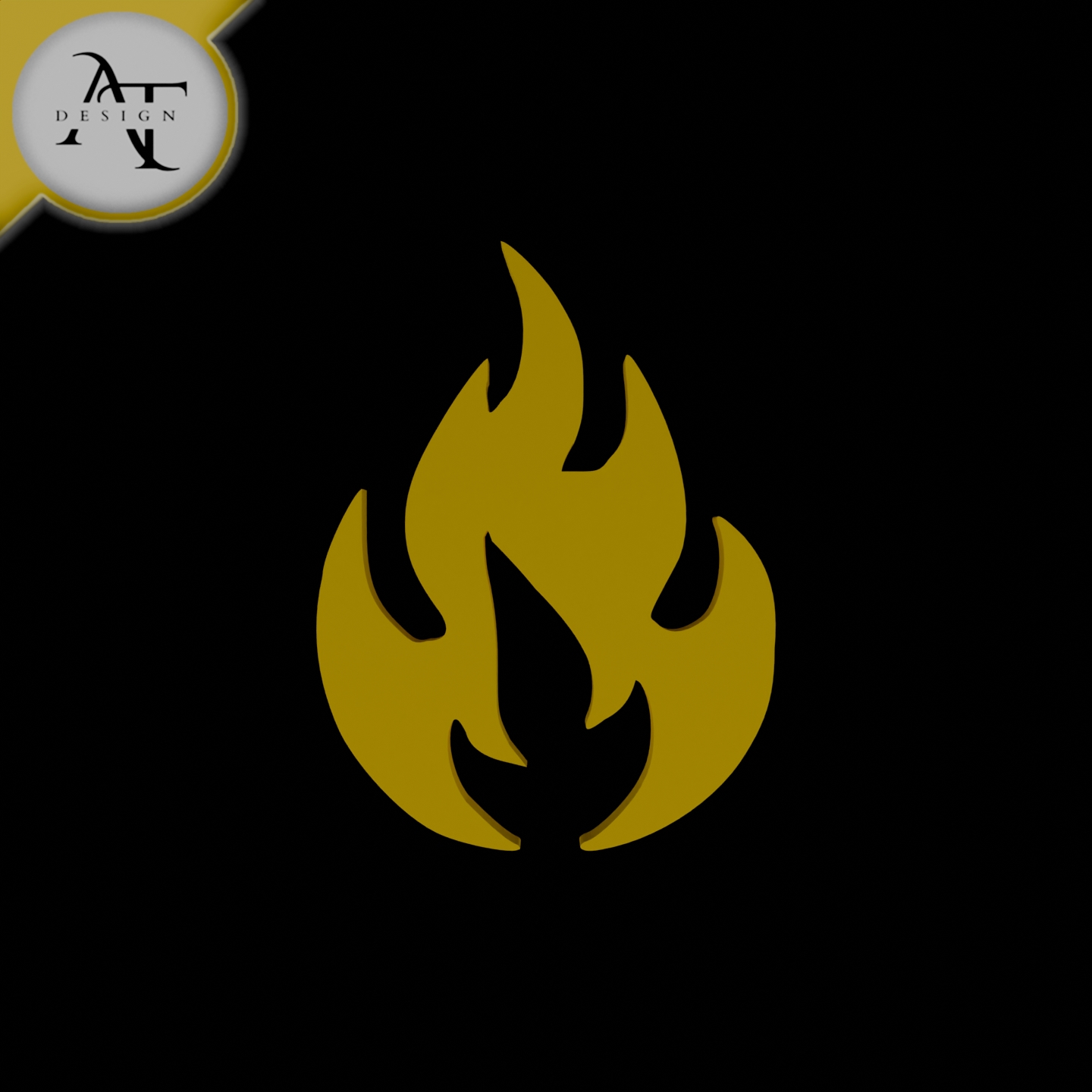 Simple Flame Symbol - 2D Art