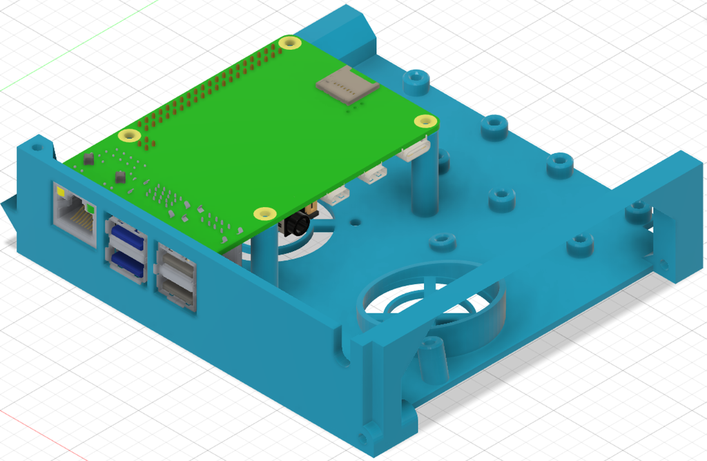All-In-One Ender 3 Left Rear Case Raspberry Pi 4 Remix