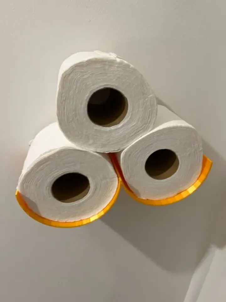 Toilet paper holder - cloud shaped - no screws needed (3m command strips)  by ciaocibai, Download free STL model