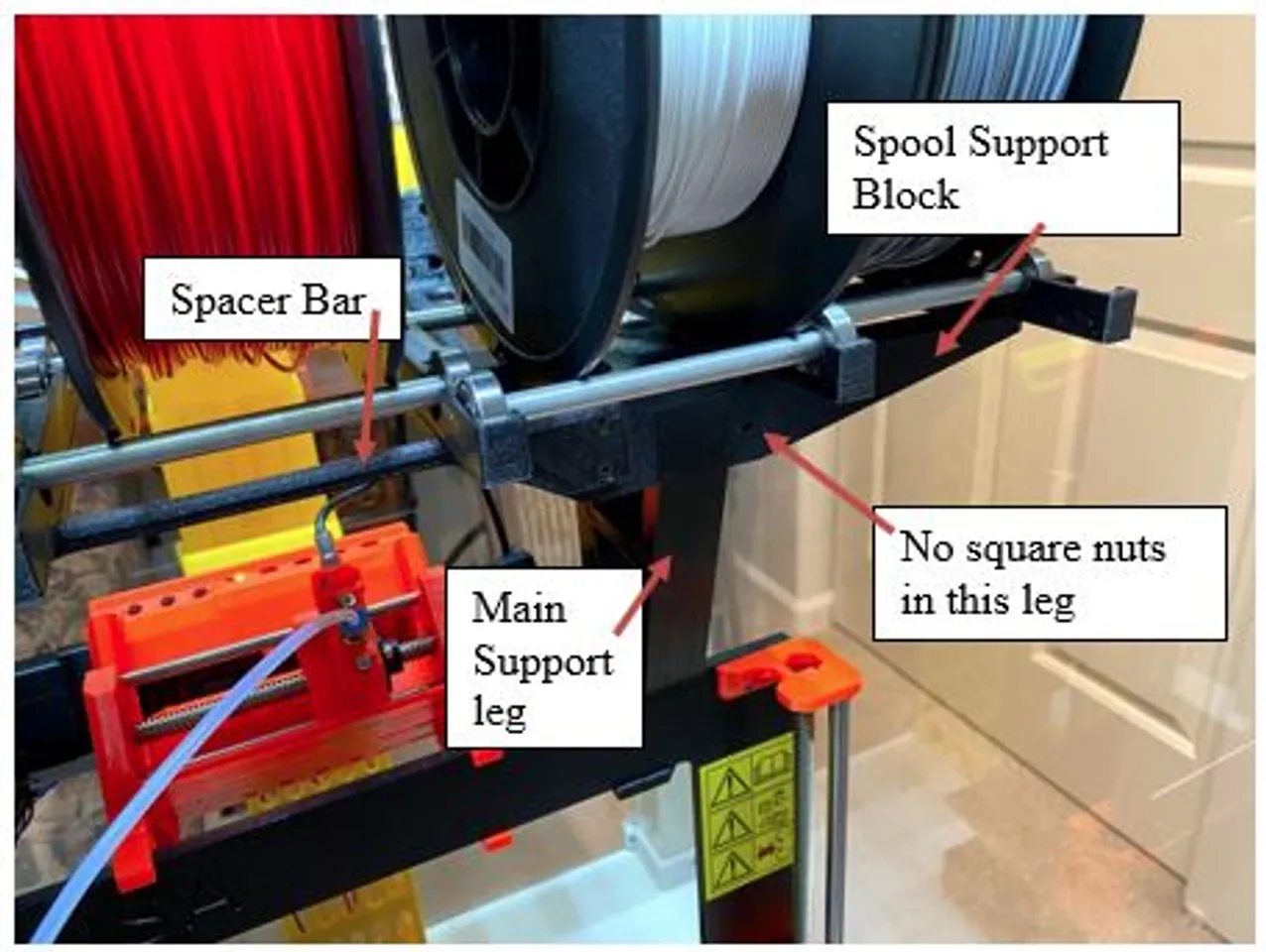 7. Spool holder and buffer assembly