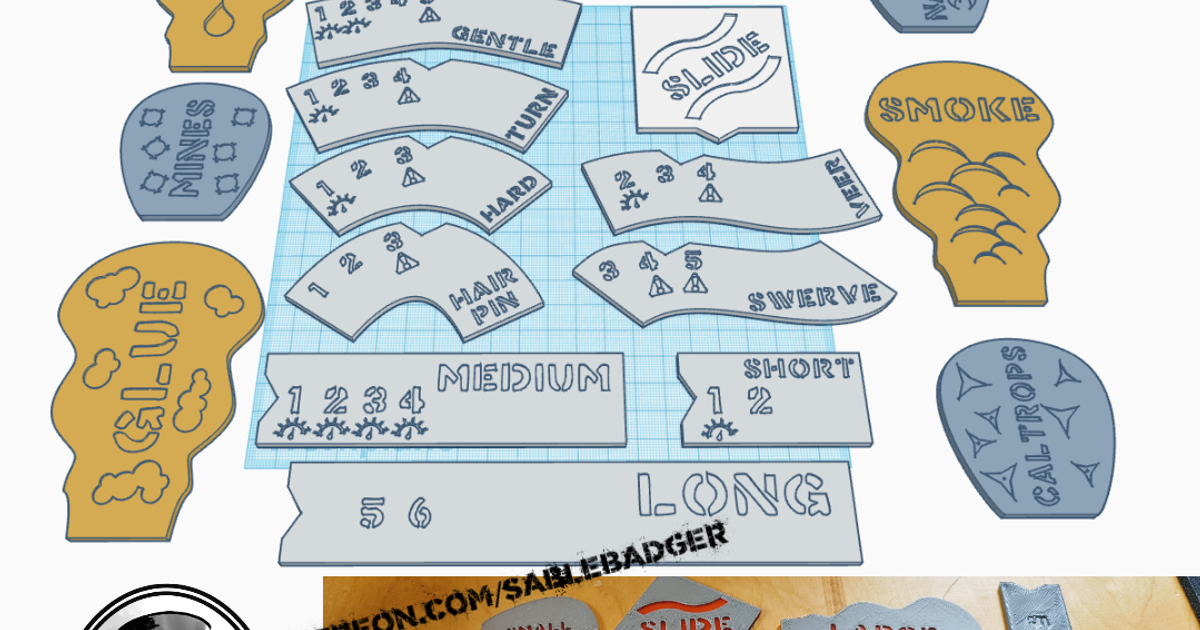 Gaslands Movement Templates 2022 by sablebadger Download free STL