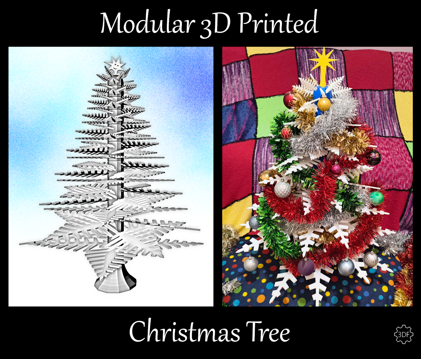 Modular 3D Printed Christmas Tree