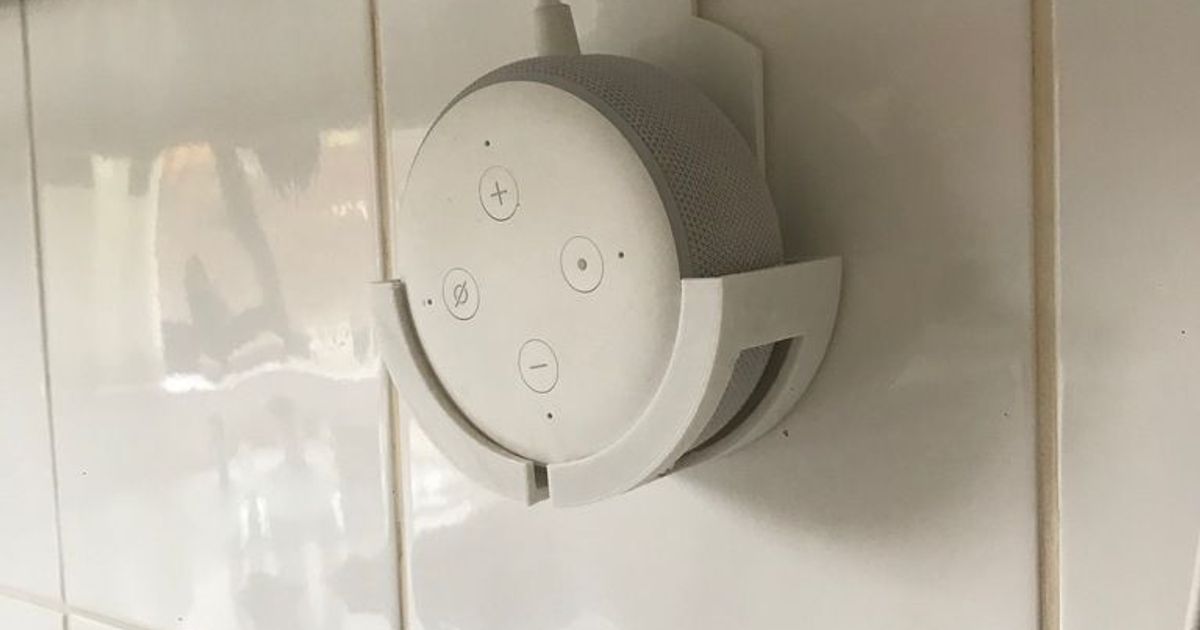 Echo dot under cupboard mount by schoey Download free STL model