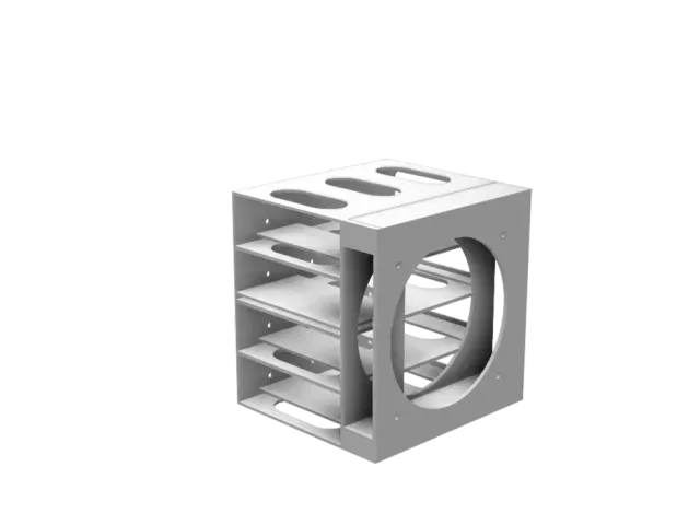 Quadruple Disc Enclosure with 120 fan Case