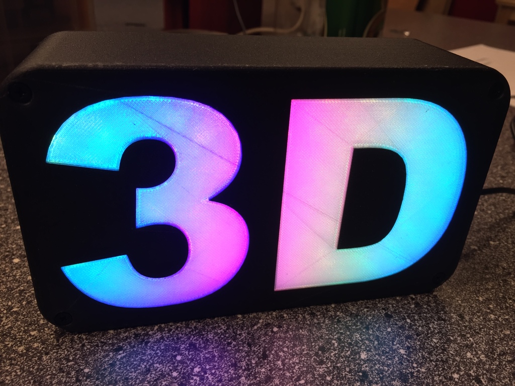3D LED text - dual extrude test 