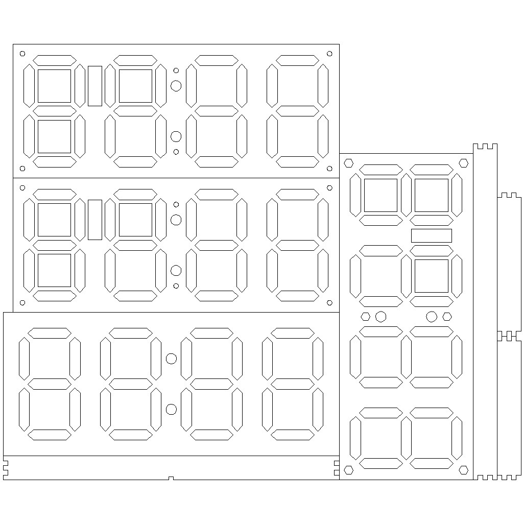 Miniatura 11 do modelo 3D Large 7 segment clock