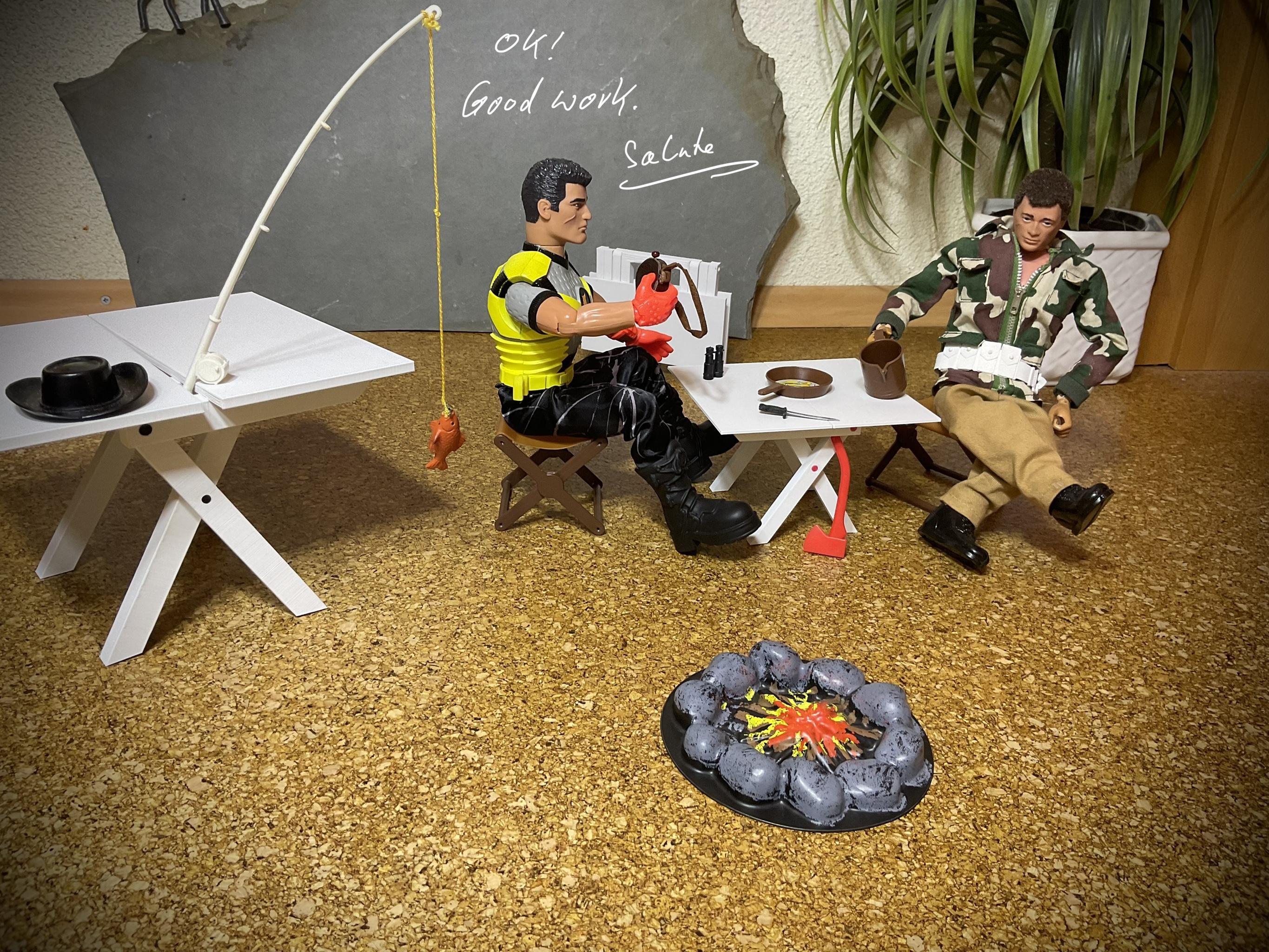 Miniatura 7 do modelo 3D Foldable, scalable and selflocking doll table